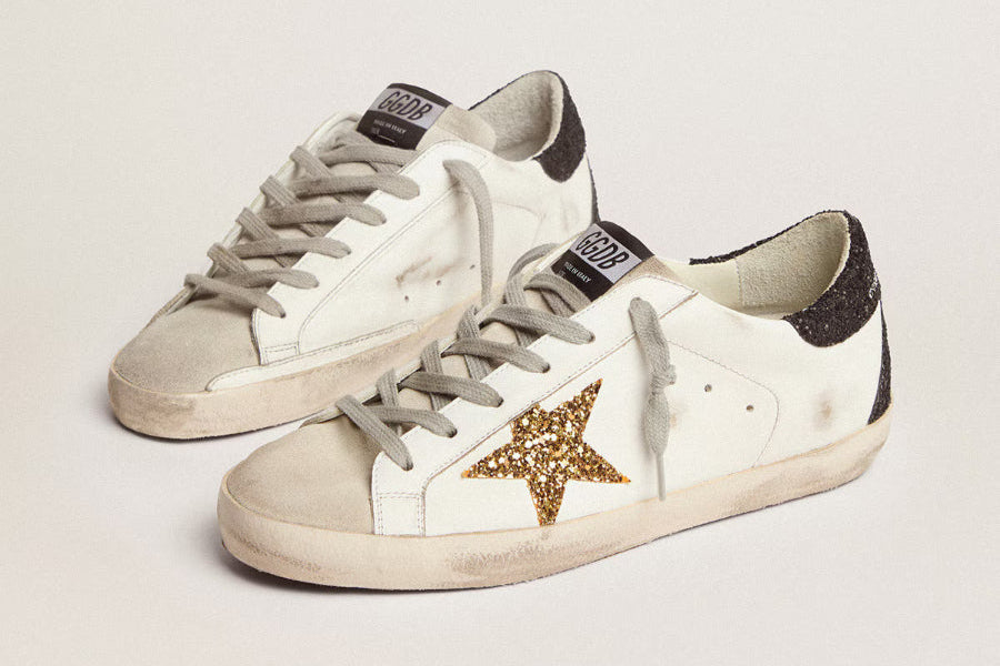 GGDB - Super-Star LTD pour femme avec étoile dorée et contrefort à paillettes noires