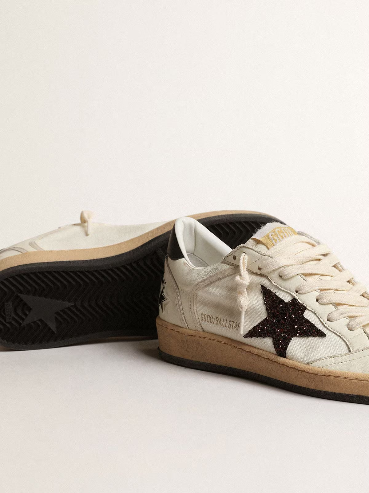 GGDB - Ball Star avec étoile à paillettes chicorée et contrefort en cuir noir